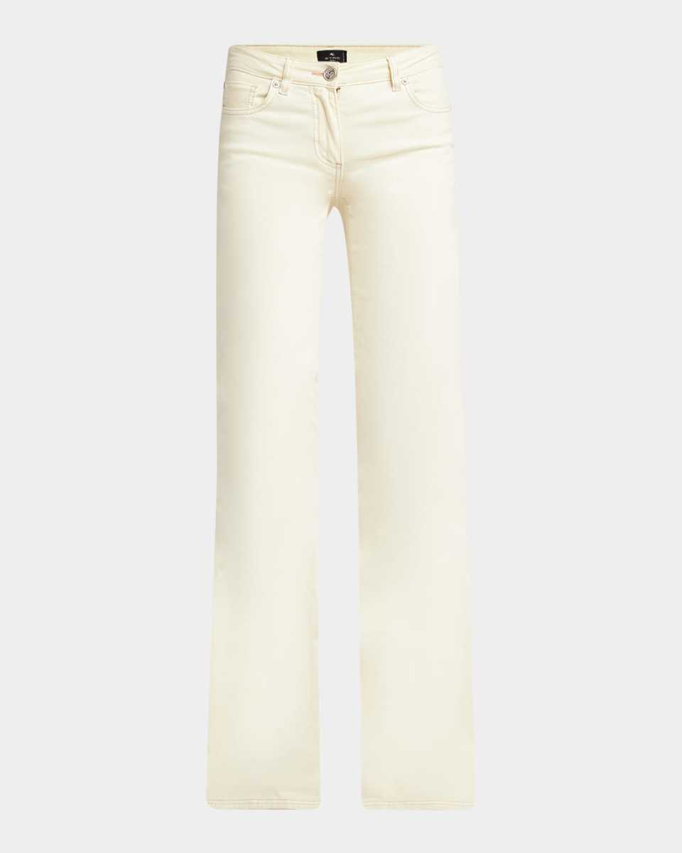 Mid-Rise Soft Denim Flare Jeans
